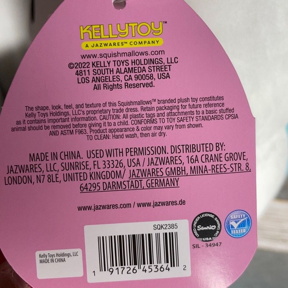 2022 Kellytoy Sanrio Hello Kitty And Friends Hamburger Squishmallow 12.5” New - Picture 6 of 12